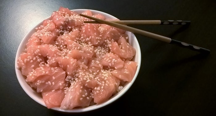 Recette de chirashi saumon